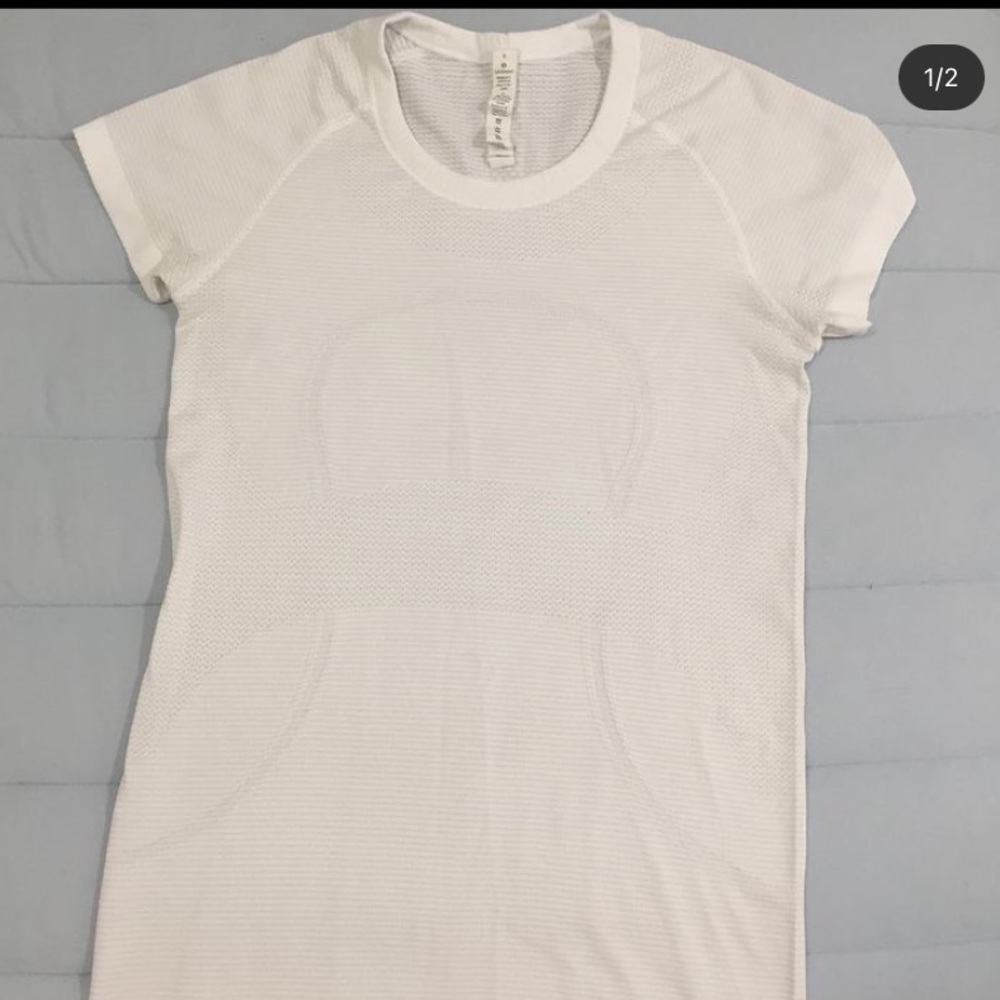 WHITE LULU LEMON SWIFTLY (UPDATE:SOLD ON DEPOP)